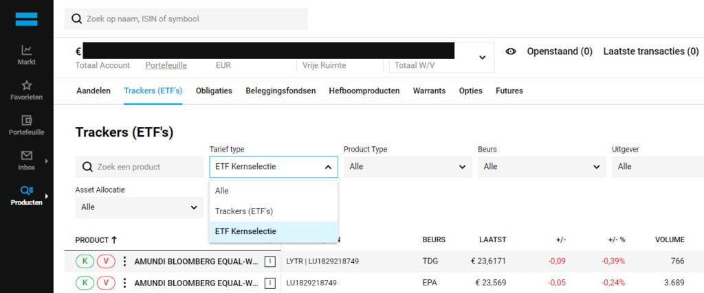 Beste ETF DEGIRO Kernselectie uitleg hoe je ETF's selecteert uit de DEGIRO Kernselectie. Hoe je kernselectie ETF's vind bij DEGIRO