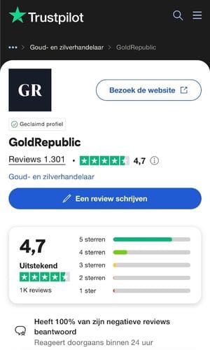 Gold Republic review en ervaringen Trustpilot