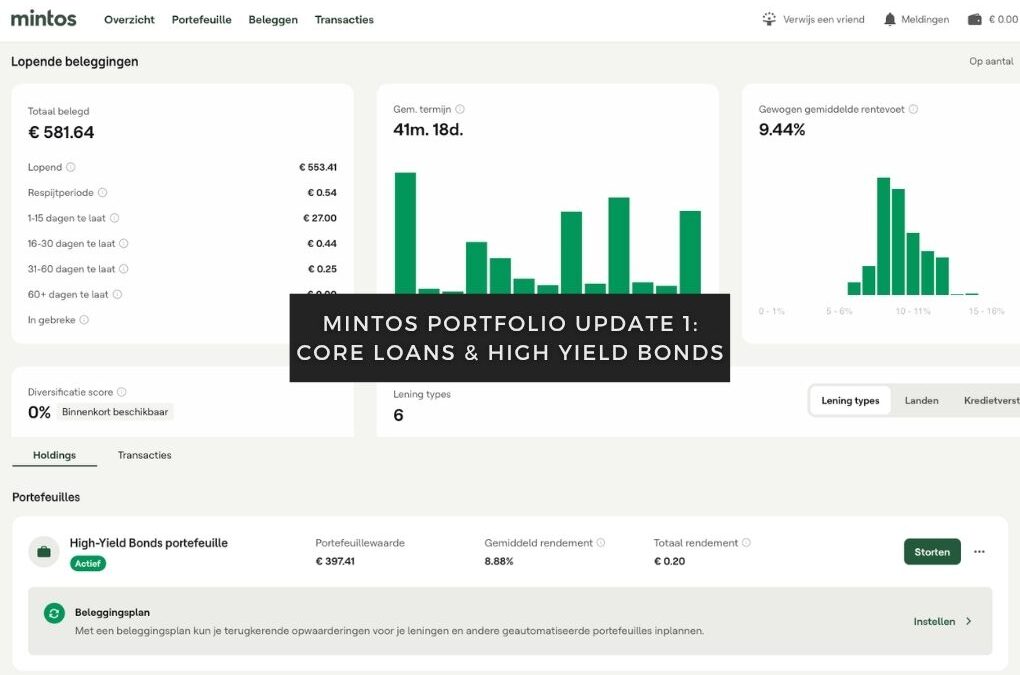 Mintos portfolio update 1: Core Loans & High Yield Bonds